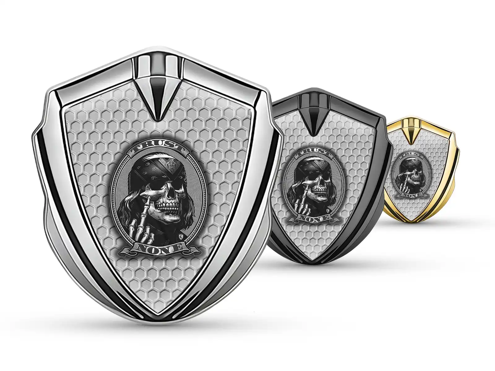Metal Emblem Badge Minimal Style Universal Fit